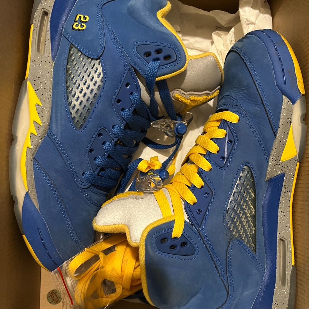 Authentic Air Jordan 5 Laney JSP 💙💛